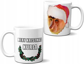 Mery Kristmas Tyúk Hordozó Bögre Ajándék +Név!