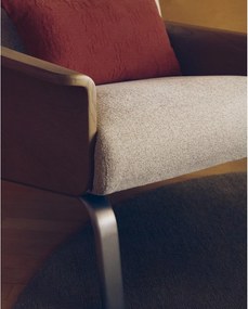 Bézs zsenília fotel Amsen – Kave Home