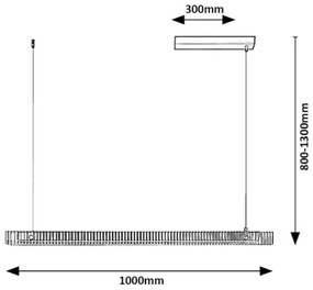 Rabalux 72214 - LED Csillár zsinóron CITAL LED/36W/230V 3000K
