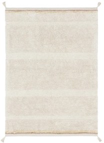 Krémszínű mosható kézi szövésű pamut szőnyeg 90x130 cm Bloom Natural – Lorena Canals