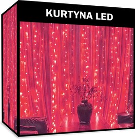 JĂ©gcsap FĂŒggöny 100 Led Aljzat IP44 Piros