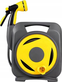 Tekercselő 12 Méteres Tömlővel És Pisztollyal 8 Funkciós Hordozható Állvány