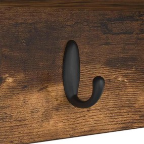 Fali Kabáthorog polcokkal Füstölt tölgy 50 x 16 x 26 cm Faanyag