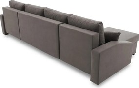 Sparta Plus sarokkanapé, szövet anyag, univerzális oldal, szürke