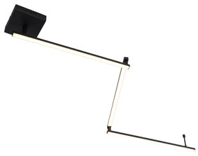 Mennyezeti lámpa fekete 150,8 cm, LED 3 fokozatban szabályozható - Annuschka