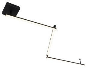 Mennyezeti lámpa fekete 150,8 cm LED-del, 3 fokozatú dimmerrel, állítható - Annuschka