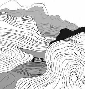 Poszter 64x90cm Geometrikus emelkedők