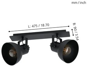 Eglo 43432 - Spotlámpa BARNSTAPLE 2 2xE27/40W/230V