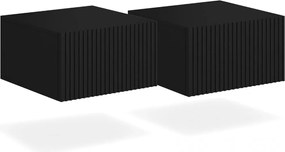 Nicole 46 cm-es függő éjjeliszekrény készlet - fekete