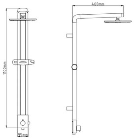 Aqualine - Zuhany készlet TOUR fényezett króm
