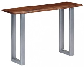 tömör akácfa és vas tálalóasztal 115 x 35 x 76 cm