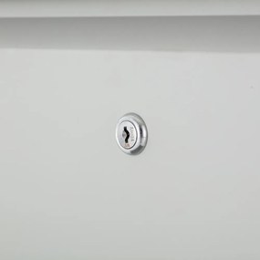 Kétsoros fém iratszekrény A4 - 4 fiókos, 90 x 45 x 132 cm, hengerzár, szürke - ral 7035