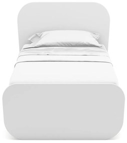 Fehér gyerekágy ágyráccsal, borovi fenyő dekorral 90x190 cm Esteban – Marckeric