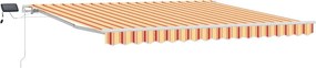 vidaXL Behúzható napellenző sárga és narancssárga 400 ×300 cm szövet