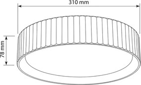 Brilagi - LUCIA LED mennyezeti lámpa, 24W/230V, átm. 31 cm, piros