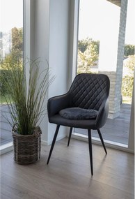 Lambskin báránybőr ülőpárna, Szürke, Ø35 cm