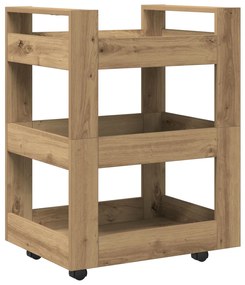 Konyhai Kocsi Kézműves Tölgy 60x45x80 cm Műanyag