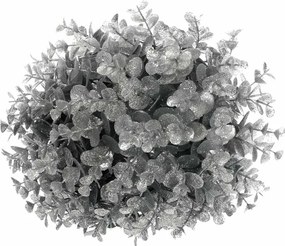 Eukaliptusz gömb karácsonyi függő dekoráció, ezüst, átmérő 24 cm.