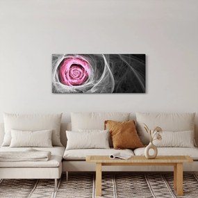 Kép - Absztrakt rózsa, fukszia (120x50 cm)