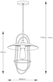 Lucide 74309/01/37 - Csillár zsinóron MASSON 1xE27/40W/230V türkiz