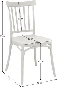 Rakásolható szék, szürkésbarna Taupe kasmír, SAZEN