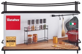 Pepito Lava fekete kétszintes fűszertartó polc - Metaltex