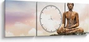 Kép - Buddha vigyáz a földre (órával) (90x30 cm)