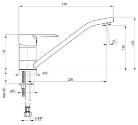 Deante BFC_060M - Mosogató csap CORIO fényezett króm