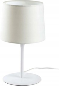 Faro Conga asztali lámpa, fehér, textil ernyő, E27, 48,5 cm