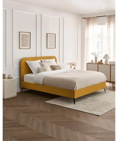 Kárpitozott franciaágy ágyráccsal 160x200 cm Prune – Bobochic Paris