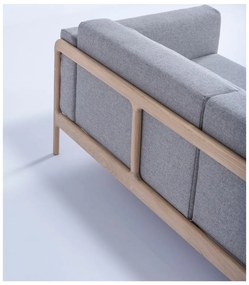 Fawn szürke kanapé tölgyfából, 210 cm - Gazzda