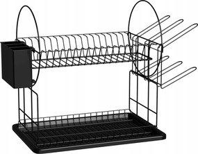 Konyhai Csepegtető Edényszárító Kétszintes Rozsdamentes Acél