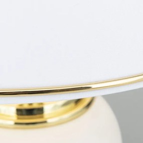 Orion LA 4-1229 - Asztali lámpa OVUM 1xE27/40W/230V 48 cm kerámia fehér/arany