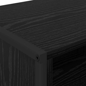 Cipőszekrény tárolóval Fekete tölgy 60 x 35 x 44 cm Faanyag