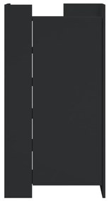fekete szerelt fa cipőszekrény 52 x 37,5 x 100 cm