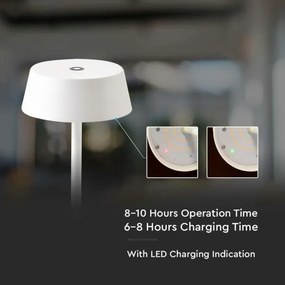 LED Kültéri dimmelhető érintős asztali lámpa LED/2W/5V IP54 fehér