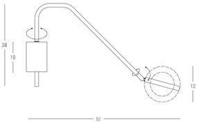 Zambelis 22042 - LED Dimmelhető fali lámpa LED/7W/230V fekete