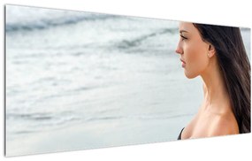Egy nő képe a tengerparton (120x50 cm)