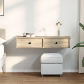 sonoma tölgy szerelt fa falipolc fiókokkal 100 x 37,5 x 19 cm