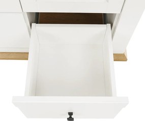 Vitrin MZ6, fehér/grand tölgy, LEON