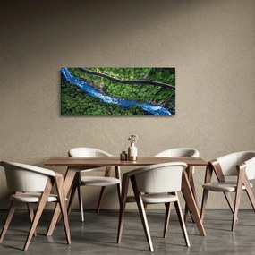 Kép - folyó a hegyek között, Kaukázus, Oroszország (120x50 cm)