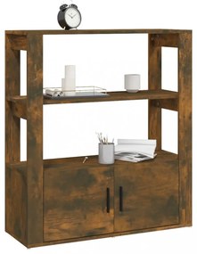 füstös tölgy színű szerelt fa tálalószekrény 80x30x90 cm