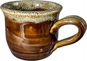 Kerámia Bögre Kb. 200 ml barna felhő