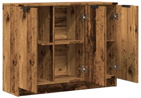 antik fa színű szerelt fa tálalószekrény 90 x 30 x 70 cm