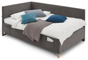 Antracitszürke ágyneműtartós sarok gyerekágy 90x200 cm Cool – Meise Möbel