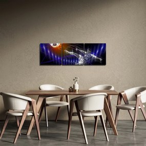 A kép egy futballista egy ugrás (órával) (90x30 cm)