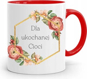 Piros Bögre Ajándék Szeretett Nagynénjének fényképes nyomtatással