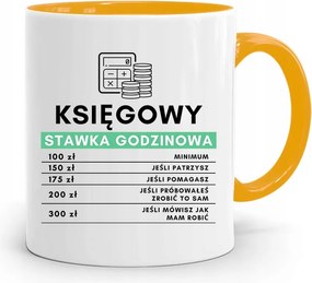 Sárga Bögre Ajándék Könyvelőnek, fényképes nyomattal