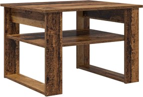 vidaXL Dohányzóasztal tárolóval Öreg fa 64 x 54 x 44 cm Faanyag