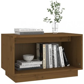 mézbarna tömör fenyőfa TV-szekrény 60x35x35 cm